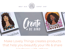 Tablet Screenshot of makelovelythings.com